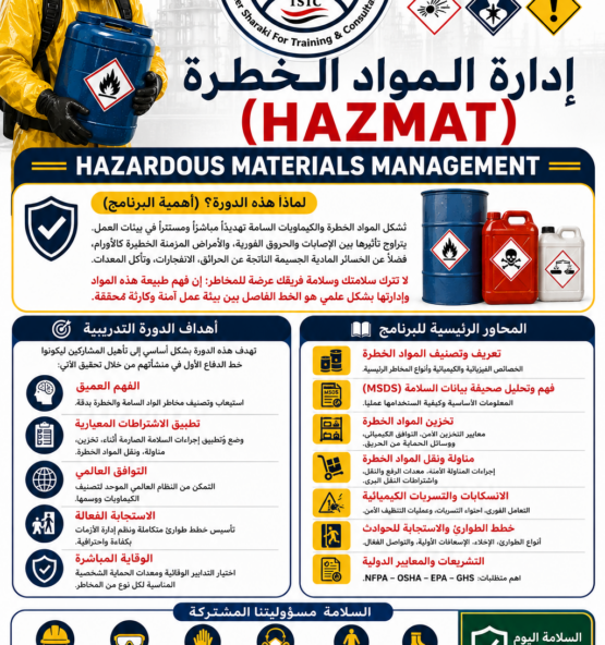 اعلان دورة تدريبية لإدارة المواد الخطرة 2 555x592