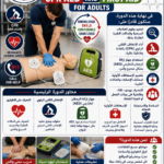 CPR AED and First Aid for Adults دورة الإنعاش القلبي الرئوي، جهاز إزالة الرجفان الخارجي الآلي، والإسعافات الأولية للبالغين