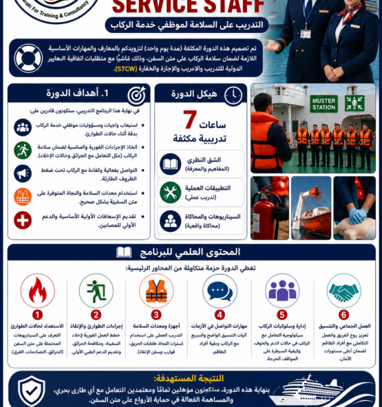 اعلان دورة تدريبية للسلامة البحرية 555x592