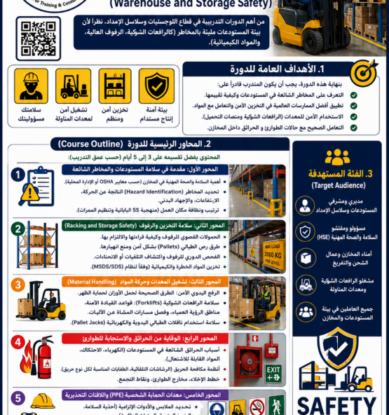 اعلان سلامة المستودعات والتخزين المهنية 555x592