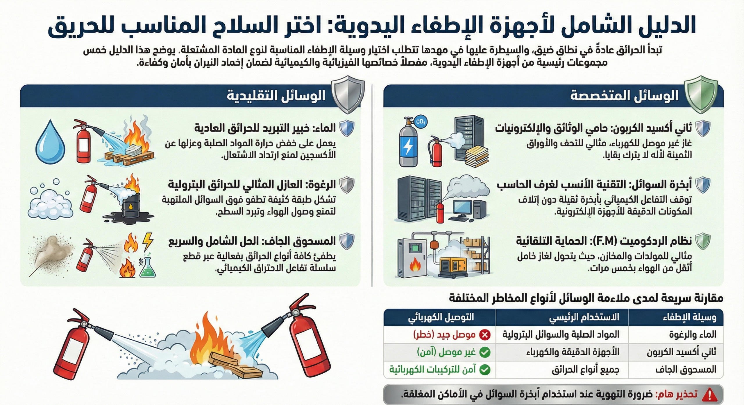 دليل أجهزة الإطفاء اليدوية الشامل scaled
